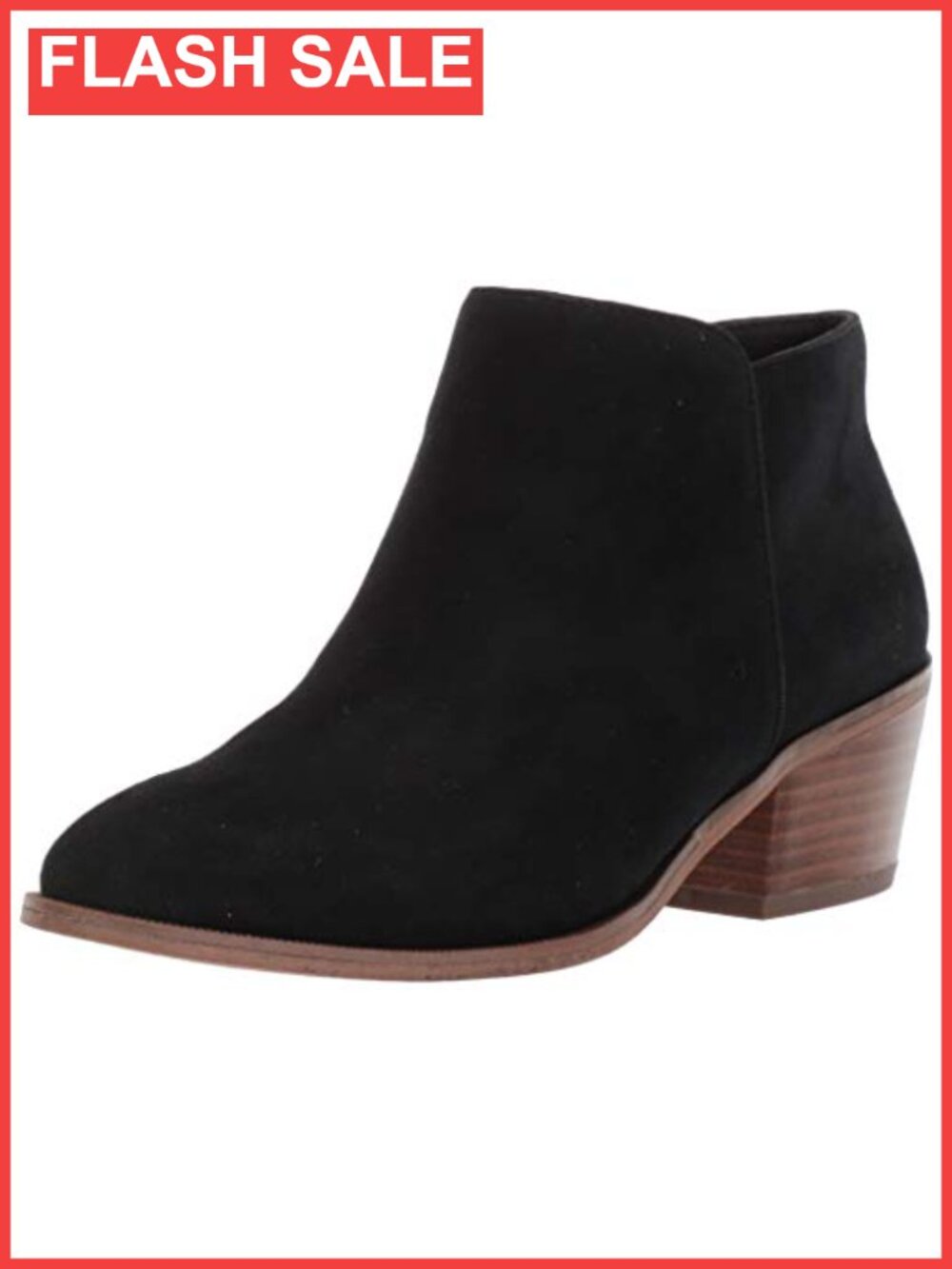 Women's Low Heel Ankle Boots Faux Suede Side Zipper 2in Heel